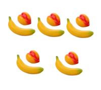 OFFSCH 10pezzi Maracas Frutta Per Ragazzo Ragazza Strumento Musicale Percussivo Per Educazione Precoce Giocattolo Cognitivo Simulato Banana Pesca