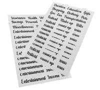 OFFSCH 10sets Etichette Adesive Per Buste Contanti Di Etichette Per Buste Di Denaro Contante Per Quotidiano Adesive Multifunzione Per Classificazione Delle Voci Di Budget