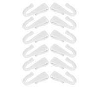 OFFSCH 12 Ganci per Mensole da Cucina in Plastica Bianco, Clip per Appendere Cestini in Filo Metallico, Set da 12 Accessori Multiuso per Organizzazione Cucina, Armadietti e