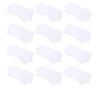 OFFSCH 12 Pezzi Fazzoletti di Cotone Bianchi Quadrati Asciugamani Assorbenti e Confortevoli per Pittura Tie-dye e Uso Manuale Stile Semplice e Puro