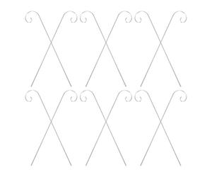 OFFSCH 12 Pezzi Gancio da Giardino in Ferro Argento per Erbe e Ortaggi | Soluzione Versatile per Appendere, Resistente alle Intemperie, Semplice Installazione nel Terreno, Identificazione Piante