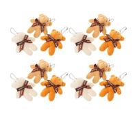 OFFSCH 12 Pezzi Mini Orsetti di Peluche Morbidi con Catena Appendibile, Portachiavi Creativi in Cotone Pp, per Regali di Laurea e Feste di Compleanno