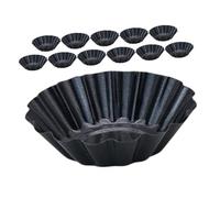 OFFSCH 12 pezzi Stampi per Crostatine Forma Crisantemo in Acciaio Carbonio Spesso Rivestimento Antiaderente Riutilizzabili per Muffin e Dolci Facili da Pulire per Forno e Feste