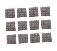 OFFSCH 12pezzi Pannelli Fonoassorbenti Forma di Piramide Tappetini Fonoassorbenti per Casa Pannelli Acustici per Ridurre Suoni Onde Riverbero ed Echi