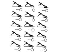 OFFSCH 15 Pezzi Clip Microfono Lavalier in Metallo Resistente con Presa Forte Regolabili per Posizionamento Ottimale Adatte Microfoni da Bavero per Vlogging Interviste e Conferenze