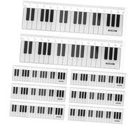 OFFSCH 15 Pezzi Righelli Musicali Piano Righello Plastica con Angoli Arrotondati Strumento Misura per Geometria e Attività Scolastiche