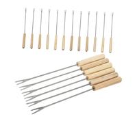 OFFSCH 18 Pollici Forchette Fonduta con Forchette Acciaio Resistenti Al Calore per Formaggio Frutta Barbecue e Picnic Accessori per Cucina e Feste