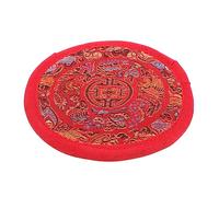 OFFSCH 1pezzi Cuscino Per Ciotola Tibetana Fatto Mano Accessorio Per Meditazione e Buddisti Rosso Per Pratiche Spirituali e Relax