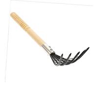 OFFSCH 1pezzi Rastrello Acciaio Inossidabile Per Scavo Vongole Con Rete Strumento Per Pesca Di Di Mare Con Manico Antiscivolo Design Ergonomico Per Spiagge e Raccolta Di Molluschi