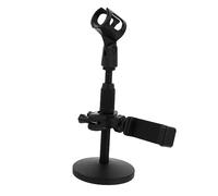 OFFSCH 1pezzi Supporto Microfono Regolabile Con Porta Smartphone Asta Da Tavolo Per Conferenze Streaming e Insegnamento Struttura Robusta e Facile Da Trasportare