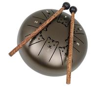 OFFSCH 1set Steel Tongue Drum Acciaio Inossidabile Strumento Percussione Per Iniziazione Con Design Zodiac Tiger Per Meditazione e Relax