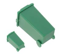 OFFSCH 2 Pezzi Cestino della Spazzatura in Plastica Verde con Coperchio, Capacità Generosa e Aspetto Realistico per Modelli di Tavoli Architettonici e Scenari Urbani