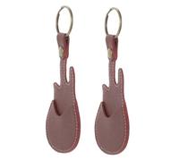 OFFSCH 2 Pezzi Porta Plettri Forma Chitarra con Portachiavi Custodia in PU per Organizer Plettri Portatile Contenitore Protettivo per Musicisti in Viaggio