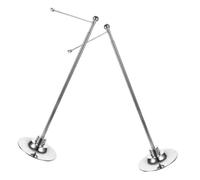 OFFSCH 2 pezzi Supporto Asta Bandiera da Tavolo in Acciaio Inossidabile Base Stabile e Robusta per Bandiera da Ufficio e Sala Riunioni Design Compatto e Portatile per Decorazione