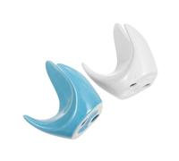 OFFSCH 2 Pezzi Supporto Ocarina in Ceramica per Flauti Musicali e Base Triangolare Stabile Antiscivolo per Esposizione Strumenti Musicali