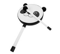 OFFSCH 2 Pezzi Tamburello Portatile Bambini Motivo Panda Carino Bacchetta Apprendimento Musicale Piccoli Educazione Precoce Giochi Festa