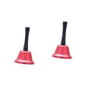 OFFSCH 2 Pz Campana a Mano in Metallo Campanello Jingle Bells Campanelli a Mano Campane Da Gioco Set Da Gioco Per Bambini Mini Giocattolo Campane a Mano Della Chiesa Giocattoli Rosso