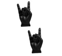 OFFSCH 2 Pz Espositore Per Bacchette Statua Del Gesto Della Mano Porta Bacchette Statua Del Gesto Delle Dita Forniture Di Bacchette Per Batteria Supporto Per Bacchette Schermo Resina