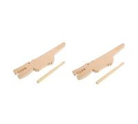 OFFSCH 2 Set Strumento a Percussione Coccodrillo Guirò Strumenti Musicali Giocattolo a Forma Di Alligatore Strumento Musicale Latino Guiro Percussioni Latine Strumento Giocattolo Di Legno