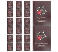 OFFSCH 20 Set Biglietti natalizi di Natale Carte Chritmas biglietto d'auguri biglietti di auguri vuoti Carta di auguri di Natale Carte vintage Dark Brown