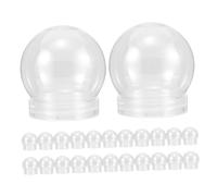 OFFSCH 24 Pezzi di Neve Trasparente in Plastica Vuoto con Vite Palla d Riempibile per Decorazioni Natalizie da Te e Resistente per Artigianato e Regali