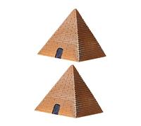 OFFSCH 2pcs Piramide Ornamenti Ornamenti Educazione Piramide Modalità Piramide egiziana Mens Home Decor Ricchezza Prosperità Yoga Regali Uomini Delicato Piramide Modello Triangolo Resina Uomo