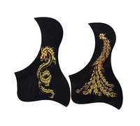 OFFSCH 2pezzi Adesivi Battipenna Per Chitarra Da Decorazioni Creative Con Design Drago e Facili Da Applicare e Sostituire Accessori Per Chitarra Elettrica e Acustica