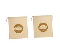 OFFSCH 2pezzi Borsa Con Coulisse in Cotone e Lino Per Ciotola Sonora Buddhista Custodia Resistente Per Campana Tibetana Da Meditazione Tasca Sicura Per Cantare Bowl Pratica e Durevole