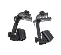 OFFSCH 2pezzi Clip Per Microfono Plastica Nera Supporto Portatile Per Microfono Compatibile Con Microfoni Cablati e Wireless Pratico e Leggero Per Uso Musicale e Interviste