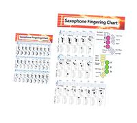 OFFSCH 2pezzi Guida All Apprendimento Del Saxofono Poster Di Riferimento Per Accordi e Digitazioni Per Principianti e Musicisti