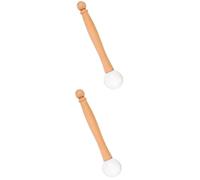 OFFSCH 2pezzi Mallet Legno Con Testa Gomma Per Ciotole Di Cristallo Strumento Di Percussione Per Meditazione e Musica Sacra Accessorio Per Suoni Rilassanti e Benessere