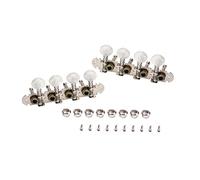 OFFSCH 2pezzi Mandolin Guitar Tuning Pegs Con Pulsante Rotondo Mica Color Argento Meccaniche Per Chitarra Elettrica Sostituzione Essenziale Per Stringhe Worn o Rotte