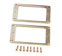 OFFSCH 2pezzi Metallo Per Pickup Humbucker Per Chitarra Elettrica Cornice Base Lega Zinco Accessori Musicali Colore Oro