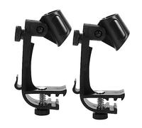 OFFSCH 2pezzi Microfono Clip Per Batteria Regolabile Per Microfono Mano Compatibile Con Strumenti Musicali Regolabile e Angolo Swivel