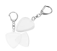 OFFSCH 2pezzi Pochette Trasparente per Plettri di Chitarra da Custodia Pratica per Plettri con Portachiavi Scatola Portatile per Conservare per Musicisti Professionisti e Amatoriali