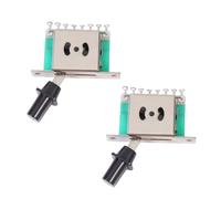 OFFSCH 2pezzi Pulsanti Di Ricambio Pickup Per Chitarra Gear Argento Compatibili Con Chitarre Di Tipo Standard Facili Da Installare e Resistenti Per Uso Duraturo