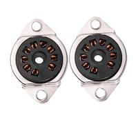 OFFSCH 2pezzi Supporti Per Placcati Oro Per Amplificatore Chitarra Socket Miniature Pin Per Audio Accessori Per Musicisti Nero e Oro