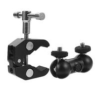OFFSCH 2pezzi Supporto Per Microfono Con Clip Pinza Supporti Professionali Per Microfono Con Testa Sfera e Blocco Di Sicurezza Per Registrazioni e Performance Live