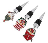 OFFSCH 3 Pezzi Di Tappi Di Sughero Per Vino Natalizi Per Bottiglie Di Vino Natalizio Per Bottiglie Festivo A Tema Per La Conservazione