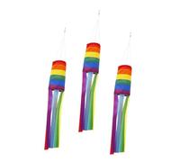 OFFSCH 3 Pezzi Maniche Vento Colorate per Esterni Bandiere Decorativa da Appendere per Giardino Patio Alberi e Prato Resistente Pioggia e Vento per Eventi e Feste