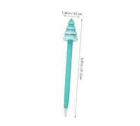 OFFSCH 3 Pezzi Penne Gel in Albero Natale Scrittura Design Ergonomico e Compatto Penne Ufficio e Scuola con Finitura Naturale Decorazione per Festa e Regalo