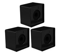 OFFSCH 3 pezzi Stazione Microfono Bandiera Logo Quadrata Cubo Abs Nero Senza Logo per Interviste e Ktv Supporto Microfono Host Professionale per Reportage e Meeting