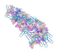 OFFSCH 30 Pezzi Segnalibri Farfalla in PVC e Metallo Fermagli per Documenti Resistenti e Decorativi Clip Organizer per Ufficio Scuola e Lettura