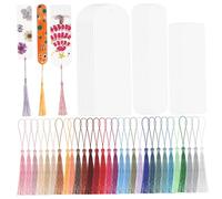 OFFSCH 30 set Segnalibri Vuoti Acrilico con Nappe Colorate per Decorazioni e Te Diverse Forme per Scuola Ufficio e Casa