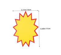 OFFSCH 300 Pezzi Etichette Vuote Stella Cartellini Fluorescenti per Negozi Fiere e Esposizioni Resistenti e Facili Scrivere