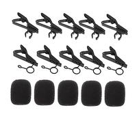 OFFSCH 36 Pz Spugna Per Clip Del Microfono Spugna Per Microfono Microfoni Senza Fili Microfono Copre Schiuma Kit Di Sostituzione Del Microfono Clip Per Microfono Lavalier Ferro Da Stiro