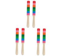 OFFSCH 3paia Bacchette Di Percussione Legno Per Strumento Musicale Per Sviluppare Ritmo Gioco Educativo Per Insegnare La Musica e La Coordinazione Bacchette Colorate