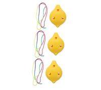 OFFSCH 3pezzi Ocarina Resina Con Strumento Musicale Per Principianti e Amanti Della Musica Colore Giallo Per Compleanni e Festività Facile Da Suonare Perfetta Per Tutte Le Età