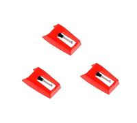 OFFSCH 3pezzi Puntine Per Fonografo Puntine Ricambio Per Giradischi Stilo Per Rosso Facile Installazione Senza Attrezzi Qualità Suono Eccellente Punta Conica