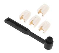 OFFSCH 4 Pezzi Aghi di Ricambio per Giradischi Vintage con Spazzola Pulente Puntina in Alluminio per Vinile Protezione e Suono Nitido per Appassionati di Musica